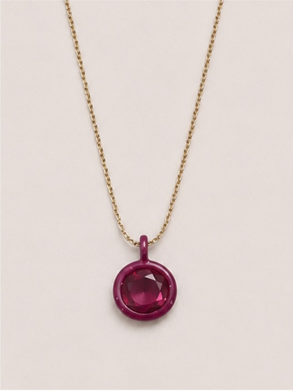 New! Purple Wine Magenta Pendant Necklace NWOT 1031